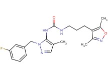 N-[3-(3,5-dimethylisoxazol-4-yl)propyl]-N'-[1-(3-fluorobenzyl)-4-methyl-1H-pyrazol-5-yl]urea