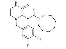 3-[2-(1-azocanyl)-2-oxoethyl]-4-(4-chloro-3-fluorobenzyl)-2-piperazinone