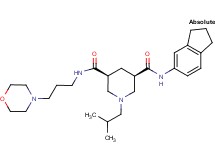 (3R,5S)-N-(2,3-dihydro-1H-inden-5-yl)-1-isobutyl-N'-[3-(4-morpholinyl)propyl]-3,5-piperidinedicarboxamide