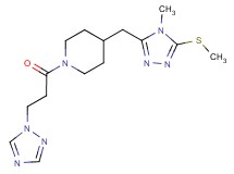 4-{[4-methyl-5-(methylthio)-4H-1,2,4-triazol-3-yl]methyl}-1-[3-(1H-1,2,4-triazol-1-yl)propanoyl]piperidine