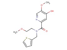 4-hydroxy-5-methoxy-N-(2-methoxyethyl)-N-(2-thienylmethyl)-2-pyridinecarboxamide