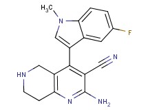 2-amino-4-(5-fluoro-1-methyl-1H-indol-3-yl)-5,6,7,8-tetrahydro-1,6-naphthyridine-3-carbonitrile