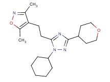 1-cyclohexyl-5-[2-(3,5-dimethylisoxazol-4-yl)ethyl]-3-(tetrahydro-2H-pyran-4-yl)-1H-1,2,4-triazole