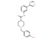 1-(4-hydroxybenzyl)-N-[3-(1,3-thiazol-4-yl)phenyl]-4-piperidinecarboxamide