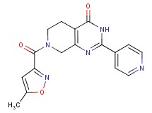 7-[(5-methyl-3-isoxazolyl)carbonyl]-2-(4-pyridinyl)-5,6,7,8-tetrahydropyrido[3,4-d]pyrimidin-4(3H)-one
