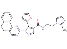 1-(5,6-dihydrobenzo[h]quinazolin-2-yl)-5-(2-furyl)-N-[2-(2-methyl-1H-imidazol-1-yl)ethyl]-1H-pyrazole-4-carboxamide
