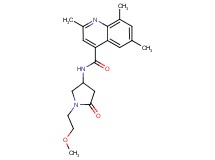 N-[1-(2-methoxyethyl)-5-oxo-3-pyrrolidinyl]-2,6,8-trimethyl-4-quinolinecarboxamide