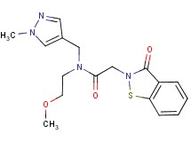 N-(2-methoxyethyl)-N-[(1-methyl-1H-pyrazol-4-yl)methyl]-2-(3-oxo-1,2-benzisothiazol-2(3H)-yl)acetamide