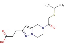 3-{5-[(isopropylthio)acetyl]-4,5,6,7-tetrahydropyrazolo[1,5-a]pyrazin-2-yl}propanoic acid