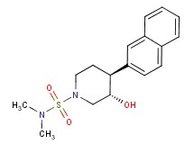(3S*,4S*)-3-hydroxy-N,N-dimethyl-4-(2-naphthyl)piperidine-1-sulfonamide
