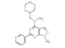 N-(1,4-dioxan-2-ylmethyl)-N,1-dimethyl-6-(3-pyridinyl)-1H-pyrazolo[3,4-d]pyrimidin-4-amine