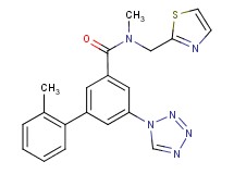 N,2'-dimethyl-5-(1H-tetrazol-1-yl)-N-(1,3-thiazol-2-ylmethyl)-3-biphenylcarboxamide