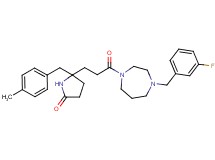 5-{3-[4-(3-fluorobenzyl)-1,4-diazepan-1-yl]-3-oxopropyl}-5-(4-methylbenzyl)-2-pyrrolidinone
