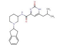 N-[1-(2,3-dihydro-1H-inden-2-yl)-3-piperidinyl]-6-isobutyl-2-oxo-1,2-dihydro-4-pyrimidinecarboxamide