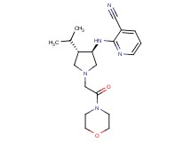 2-({rel-(3R,4S)-4-isopropyl-1-[2-(4-morpholinyl)-2-oxoethyl]-3-pyrrolidinyl}amino)nicotinonitrile hydrochloride