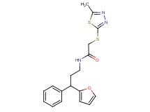 N-[3-(2-furyl)-3-phenylpropyl]-2-[(5-methyl-1,3,4-thiadiazol-2-yl)thio]acetamide