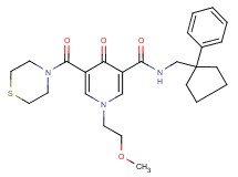 1-(2-methoxyethyl)-4-oxo-N-[(1-phenylcyclopentyl)methyl]-5-(4-thiomorpholinylcarbonyl)-1,4-dihydro-3-pyridinecarboxamide
