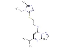 N-{2-[(4-ethyl-5-methyl-4H-1,2,4-triazol-3-yl)thio]ethyl}-5-isopropylpyrazolo[1,5-a]pyrimidin-7-amine