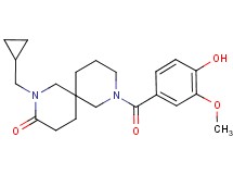 2-(cyclopropylmethyl)-8-(4-hydroxy-3-methoxybenzoyl)-2,8-diazaspiro[5.5]undecan-3-one