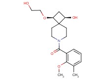 (1R*,3S*)-3-(2-hydroxyethoxy)-7-(2-methoxy-3-methylbenzoyl)-7-azaspiro[3.5]nonan-1-ol