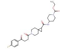 ethyl 4-[({6-[4-(4-fluorophenyl)-4-oxobutanoyl]-6-azaspiro[2.5]oct-1-yl}carbonyl)amino]-1-piperidinecarboxylate