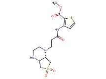 methyl 3-({3-[(4aR*,7aS*)-6,6-dioxidohexahydrothieno[3,4-b]pyrazin-1(2H)-yl]propanoyl}amino)thiophene-2-carboxylate