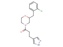 2-(2-chlorobenzyl)-4-[3-(1H-pyrazol-4-yl)propanoyl]morpholine