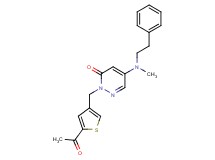 2-[(5-acetyl-3-thienyl)methyl]-5-[methyl(2-phenylethyl)amino]-3(2H)-pyridazinone