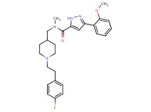 N-({1-[2-(4-fluorophenyl)ethyl]-4-piperidinyl}methyl)-3-(2-methoxyphenyl)-N-methyl-1H-pyrazole-5-carboxamide