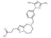 3-{5-[3-(3,5-dimethyl-1H-pyrazol-1-yl)benzyl]-5,6,7,8-tetrahydro-4H-pyrazolo[1,5-a][1,4]diazepin-2-yl}propanoic acid