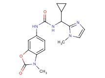 N-[cyclopropyl(1-methyl-1H-imidazol-2-yl)methyl]-N'-(3-methyl-2-oxo-2,3-dihydro-1,3-benzoxazol-6-yl)urea