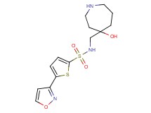 N-[(4-hydroxy-4-azepanyl)methyl]-5-(3-isoxazolyl)-2-thiophenesulfonamide
