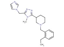 1-(2-ethylbenzyl)-3-[5-(1H-imidazol-1-ylmethyl)-4-methyl-4H-1,2,4-triazol-3-yl]piperidine