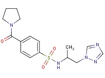 N-[1-methyl-2-(1H-1,2,4-triazol-1-yl)ethyl]-4-(1-pyrrolidinylcarbonyl)benzenesulfonamide