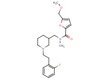 N-({1-[2-(2-fluorophenyl)ethyl]-3-piperidinyl}methyl)-5-(methoxymethyl)-N-methyl-2-furamide