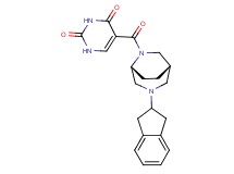 5-{[(1S*,5R*)-3-(2,3-dihydro-1H-inden-2-yl)-3,6-diazabicyclo[3.2.2]non-6-yl]carbonyl}pyrimidine-2,4(1H,3H)-dione