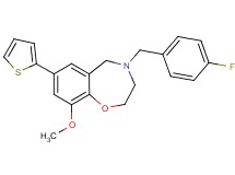 4-(4-fluorobenzyl)-9-methoxy-7-(2-thienyl)-2,3,4,5-tetrahydro-1,4-benzoxazepine