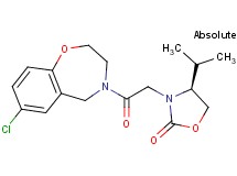 (4S)-3-[2-(7-chloro-2,3-dihydro-1,4-benzoxazepin-4(5H)-yl)-2-oxoethyl]-4-isopropyl-1,3-oxazolidin-2-one
