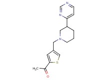 1-{4-[(3-pyrimidin-4-ylpiperidin-1-yl)methyl]-2-thienyl}ethanone