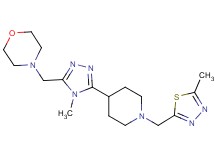 4-[(4-methyl-5-{1-[(5-methyl-1,3,4-thiadiazol-2-yl)methyl]piperidin-4-yl}-4H-1,2,4-triazol-3-yl)methyl]morpholine
