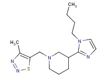 3-(1-butyl-1H-imidazol-2-yl)-1-[(4-methyl-1,2,3-thiadiazol-5-yl)methyl]piperidine