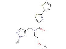 N-(2-methoxyethyl)-N-[(1-methyl-1H-pyrazol-4-yl)methyl]-2-(2-thienyl)-1,3-thiazole-4-carboxamide