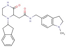 2-[1-(2,3-dihydro-1H-inden-2-yl)-3-oxo-2-piperazinyl]-N-[(1-methyl-2,3-dihydro-1H-indol-5-yl)methyl]acetamide