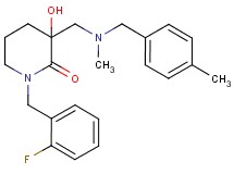 1-(2-fluorobenzyl)-3-hydroxy-3-{[methyl(4-methylbenzyl)amino]methyl}-2-piperidinone