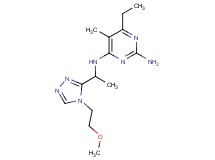 6-ethyl-N~4~-{1-[4-(2-methoxyethyl)-4H-1,2,4-triazol-3-yl]ethyl}-5-methylpyrimidine-2,4-diamine