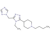 1-butyl-4-[4-ethyl-5-(1H-1,2,4-triazol-1-ylmethyl)-4H-1,2,4-triazol-3-yl]piperidine