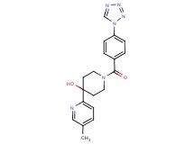 4-(5-methylpyridin-2-yl)-1-[4-(1H-tetrazol-1-yl)benzoyl]piperidin-4-ol