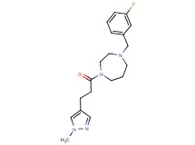 1-(3-fluorobenzyl)-4-[3-(1-methyl-1H-pyrazol-4-yl)propanoyl]-1,4-diazepane