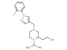 2-(4-{[1-(2-fluorophenyl)-1H-pyrazol-4-yl]methyl}-1-isopropyl-2-piperazinyl)ethanol