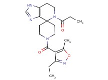 1'-[(3-ethyl-5-methylisoxazol-4-yl)carbonyl]-5-propionyl-1,5,6,7-tetrahydrospiro[imidazo[4,5-c]pyridine-4,4'-piperidine]